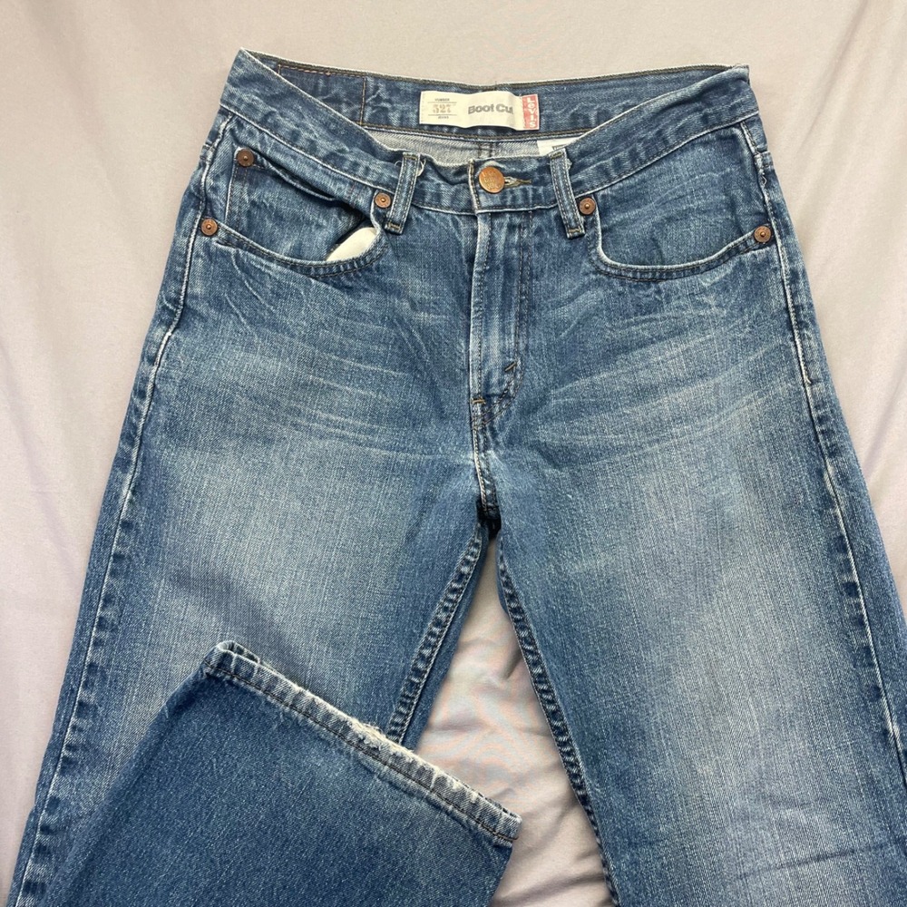 Levis 527‎ Bootcut Jeans Medium Wash Blue Denim 18 Regular Slim Fit Cow Girl